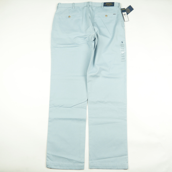 Polo Classic Fit Blue Flat Front Chinos Pants - Picture 3 of 4